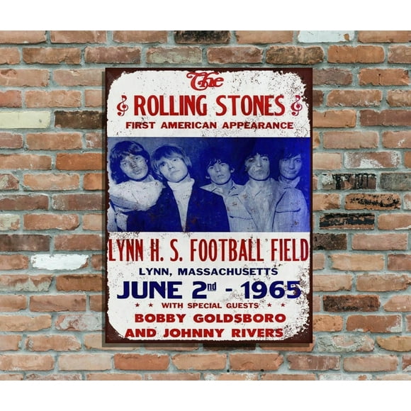 The Rolling Stones Vintage USA Lynn Music Concert Poster Art Print